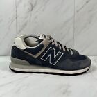 New Balance 574 Mens Size 9.5 D Navy Blue Suede Athletic Run Walk Sneakers Shoes