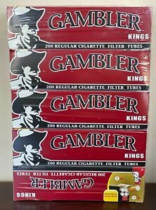 Gambler Regular King Size RYO Cigarette Tubes - 5 Boxes (1000 Tubes)