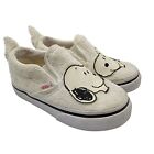 Vans Classic Slip On Peanuts Snoopy White Toddler Size 6.5 Furry -721356