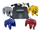EXCELLENT - N64 Nintendo 64 Console + UP TO 4 NEW CONTROLLERS + Cords + CLEANED!