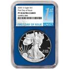 2020-S Proof $1 American Silver Eagle NGC PF70UC FDI First Label Blue Core