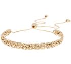 Adjustable Flat Byzantine Bracelet REAL 14K Yellow Gold For ALL WRISTS! QVC
