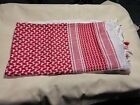 Shemagh Scarf , Red & White