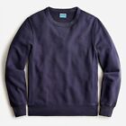 J.CREW sweatshirt french terry navy blue solid plain classic ribbed crewneck NWT