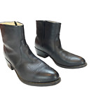 Durango Harness Western Ankle Boots Men's Size 13D Black Leather Casual Side Zip