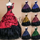 One Shoulder Gothic Wedding Dresses Ruched Black Lace Appliques Bridal Gowns