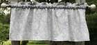 Light Gray Paisley Valance Handcrafted Grey Farmhouse Kitchen Bath Curtain