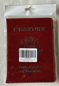 New ListingUSA PASSPORT & VACCINE CARD HOLDER COMBO RED 5.6
