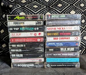 Lot Of 20 Used Metal, Hard Rock, Classic Rock Cassette Tapes 70s 80s 90s