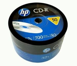 HP Blank 52X CD-R CDR 700MB Recordable Branded Logo LOT = 50 TO 1800 Disc