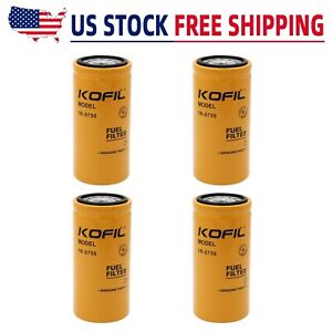 4*1R-0750 Fuel Filter for Caterpillar 6.6L Chevy Replaces 1R-0740 P551313