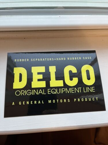 Delco Battery Decal 1960’s