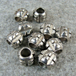 10pcs Stainless Steel Bracelet Necklace Beads Knife Beads Paracord Lanyard Bead