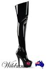 NEW Pleaser Kiss 6 inch Heel Patent Thigh High Platform Boot, Womens Sexy Shoe