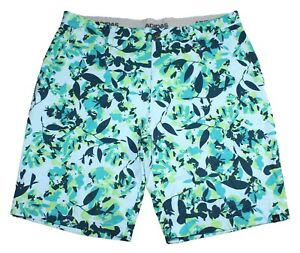 Adidas Ultimate Ice Blue Floral Golf Shorts Water Resistant BC5716 Mens Size 38