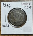 New Listing1846 Braided Hair Large Cent - Scarce Early American Copper! - Free Shipping!