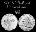 2007 P Wyoming Statehood Quarter Brilliant Uncirculated from OBW Roll *JB's*