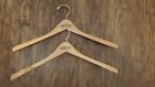2 Vintage Land’s End Wood Coat Hanger Advertising Suit Clothes Great Condition
