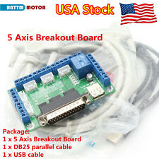 【In USA】5 Axis LPT Mach3 CNC Breakout Board Stepper Motor Driver Controller Card