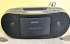 Sony Boombox CFD-S50 Stereo CD Player Cassette Recorder AM/FM Radio Tested Works