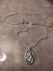 St Anthony Pray for Us Medal 925 Sterling silver chain Necklace * prayer card