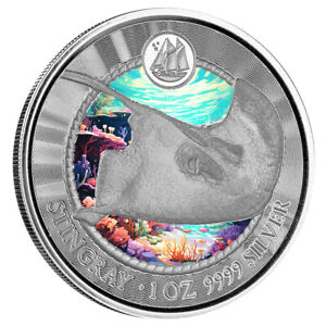 2023 Cayman Islands Marine life Stingray Proof 1 oz silver coin
