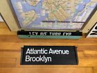 NY NYC SUBWAY VINTAGE LARGE ROLL SIGN ATLANTIC AVENUE BROOKLYN BARCLAYS DOWNTOWN