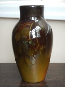 Rookwood Art Pottery Vase Standard Glaze Grapes 1902 Leona Van Briggle 8.5
