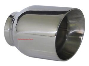 Stainless Steel Exhaust Tip Double Wall Angle - 2.5
