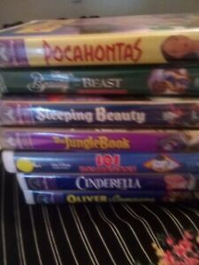 Disney Movie Lot Of 7 VHS Clam Shell Movies Various Titles