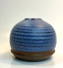 E Mills Studio Art Stoneware Pottery Blue 2015 Brown County Indiana