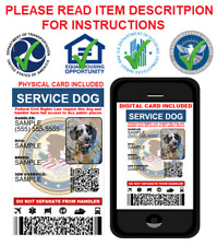 CUSTOMIZABLE, DUAL SIDED SERVICE DOG ID CARD - PHYSICAL & DIGITAL CARDS