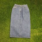 Vintage LEVIS Brown-Tab Denim Jeans Skirt Womens 12 (28x33) Light-Wash Retro USA