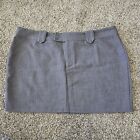 Pretty Little Thing Gray Woven Micro Mini Skirt Size 12 NWT Y2k Style Neutral