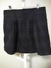 NWT GAP Pleated Mini Skirt Size 10 Wool Blend Navy Blue Check Acedemia New Gifts