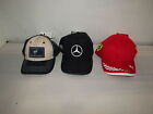 Lot of 3 Assorted Baseball Caps: Ford Bronco & Formula One Ferrari, Mercedes AMG