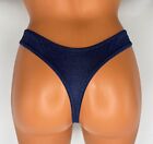 Victoria's Secret Vintage Panties Size Small S 2016 Sexy Blue Satin String Thong