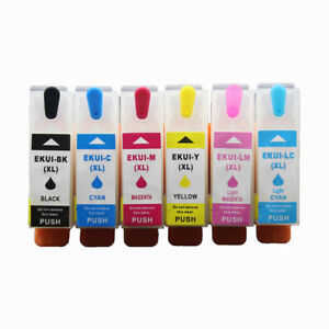 Refillable 6Color 312 314 312XL 314XL Ink Cartridge No Chip for Epson XP-15000