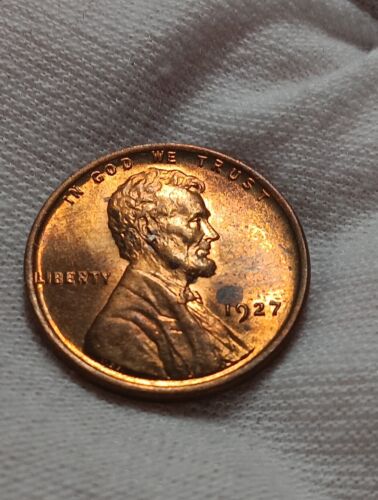 1927  RED  Lincoln Wheat Cent BU CHOICE  D/284