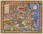 1931 Chicago Gangland Map Historic Vintage Style Wall Gangster Map - 24x30