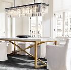 RESTORATION HARDWARE TORANO MARBLE DINING TABLE + 6 RH EMERY TRACK DINING CHAIRS