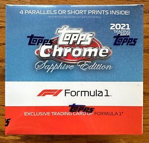 2021 Topps Chrome Sapphire Formula 1 F1 Racing Factory Sealed Hobby Box