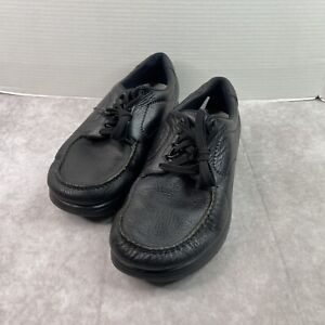SAS Mens Shoes Bout Time Men's Size 9.5W Black Leather Tripad Comfort Walking