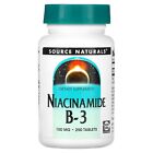 Source Naturals Niacinamide B-3 100 mg 250 Tablets Dairy-Free, Egg-Free,