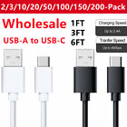 Wholesale LOT Universal USB to Type C Cable Fast Charging Cable Data SYNC Cord
