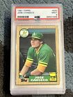 PSA 9 MINT BASEBALL CARD 1987 TOPPS JOSE CANSECO ROOKIE OAKLAND A’S