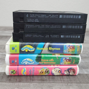 TELETUBBIES Lot 6 VHS PBS Kids Silly Songs Funny Day Dance Baby Animals