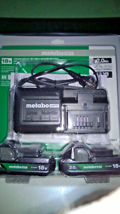 Metabo HPT BSL1820M 18 Volt 2.0Ah Lithium-Ion Battery  2 pack & Charger, Hitachi