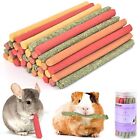 40 Pcs Rabbit Chew Toys Timothy Grass Carrot Sticks for Guinea Pig Hamster Bunny