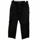 Carhartt Double Knee B136 Duck Canvas Carpenter Jeans Pants Mens 32 x 30 Black